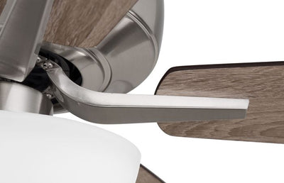 52" Pro Plus 211 in Brushed Polished Nickel w/ Drifwood/Grey Walnut Blades Ceiling Fan CRAFTMADE