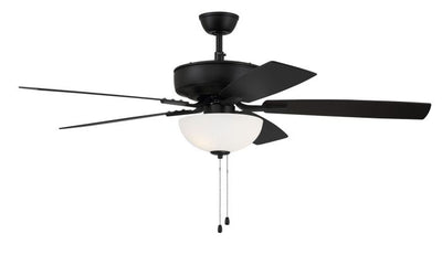 52" Pro Plus 211 in Flat Black  w/ Flat Black/Grey Wood Blades Ceiling Fan CRAFTMADE