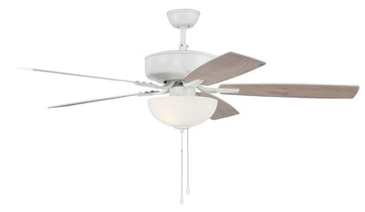 52" Pro Plus 211 in White w/ White/Washed Oak Blades Ceiling Fan CRAFTMADE