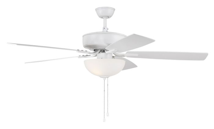 52" Pro Plus 211 in White w/ White/Washed Oak Blades Ceiling Fan CRAFTMADE