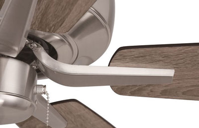 52" Pro Plus Fan in Brushed Polished Nickel w/ Driftwood/Grey Walnut Blades Ceiling Fan CRAFTMADE