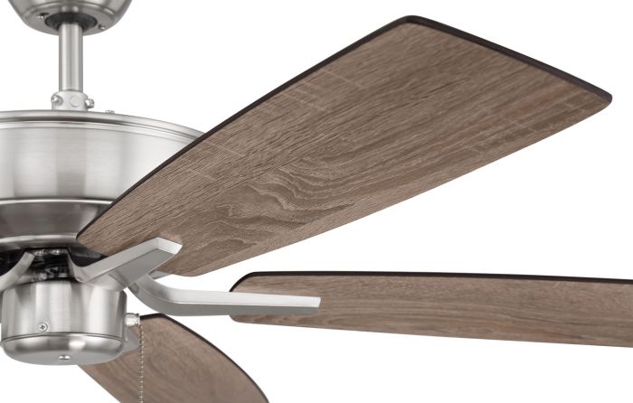 52" Pro Plus Fan in Brushed Polished Nickel w/ Driftwood/Grey Walnut Blades Ceiling Fan CRAFTMADE