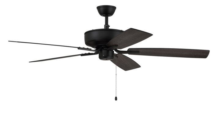 52" Pro Plus in Flat Black  w/ Flat Black/Greywood Blades Ceiling Fan CRAFTMADE