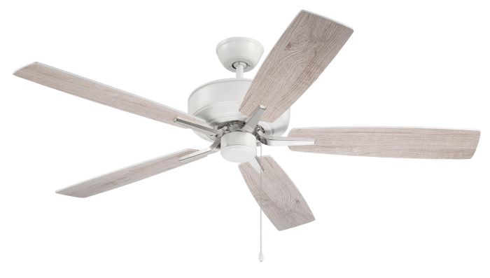 52" Pro Plus in White/Polished Nickel w/ White/Washed Oak Blades Ceiling Fan CRAFTMADE