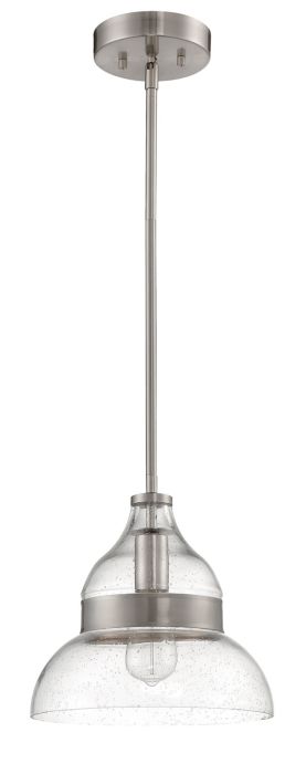 Smyth 1 Light Mini Pendant in Brushed Polished Nickel Pendant Craftmade