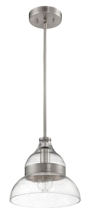 Smyth 1 Light Mini Pendant in Brushed Polished Nickel Pendant Craftmade