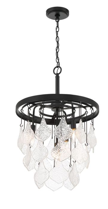 Vesi 4 Light Pendant in Flat Black Pendant Craftmade