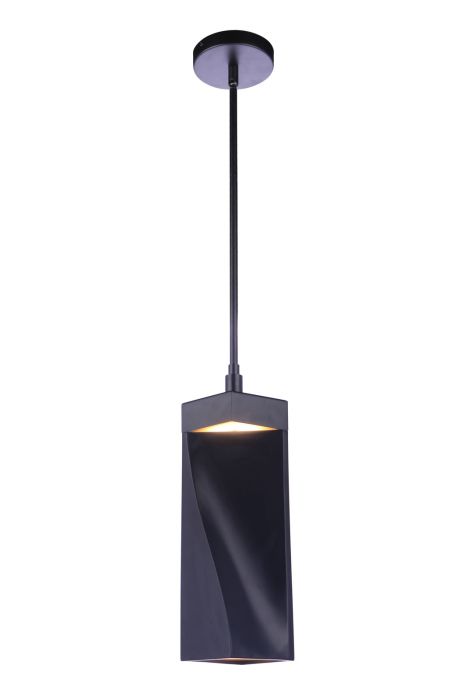 Drama LED Mini Pendant in Flat Black Pendant Craftmade