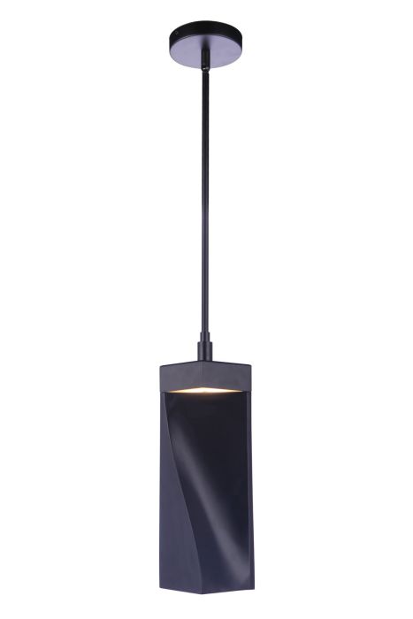 Drama LED Mini Pendant in Flat Black Pendant Craftmade