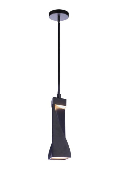 Drama LED Mini Pendant in Flat Black Pendant Craftmade