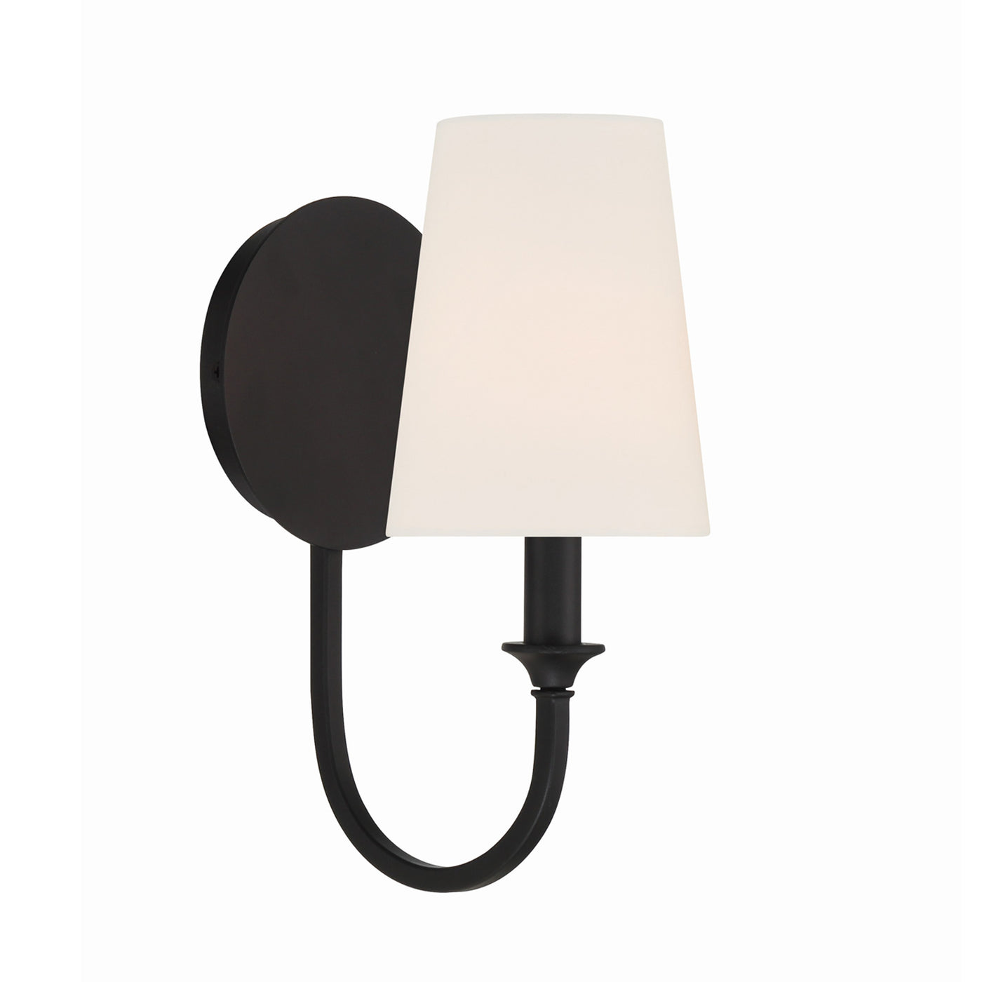 Payton 1 Light Black Forged Sconce Wall Sconce Crystorama