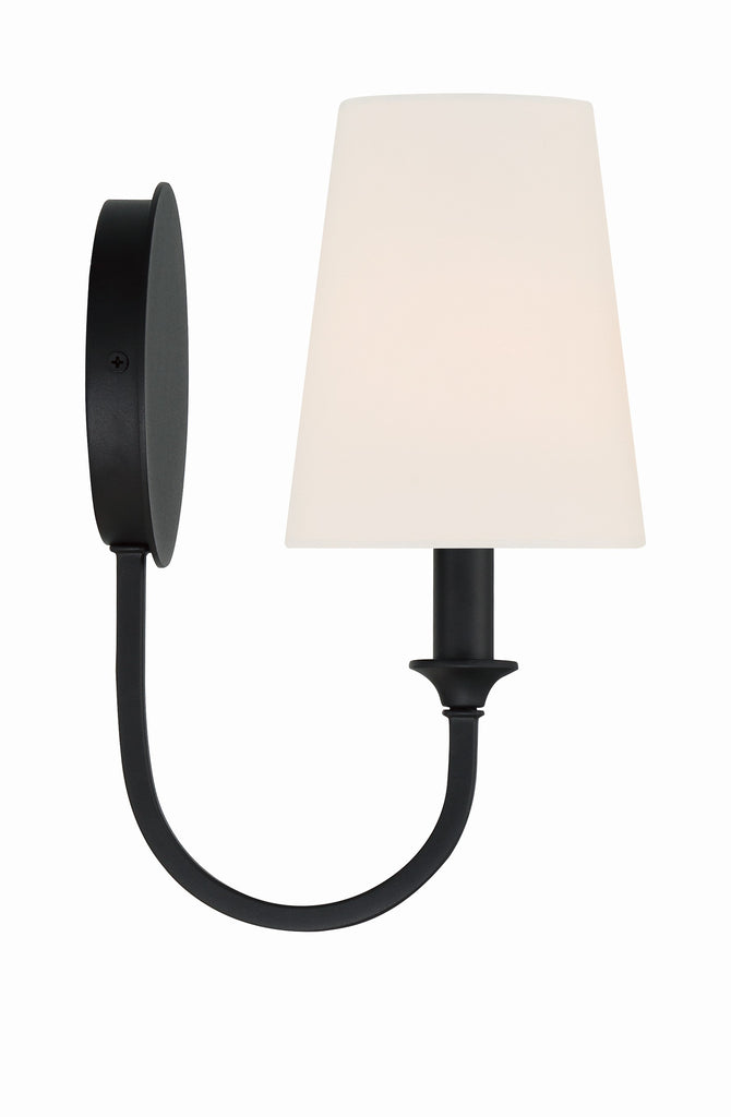 Payton 1 Light Black Forged Sconce Wall Sconce Crystorama