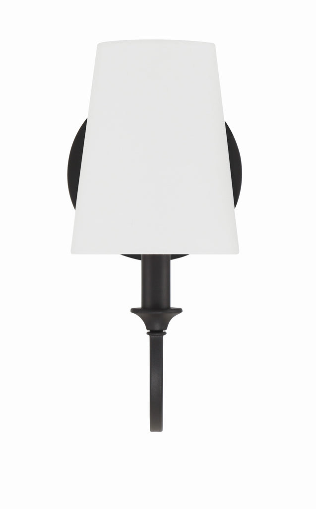 Payton 1 Light Black Forged Sconce Wall Sconce Crystorama