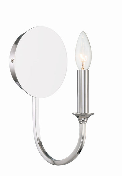 Payton 1 Light Polished Chrome Sconce Wall Sconce Crystorama