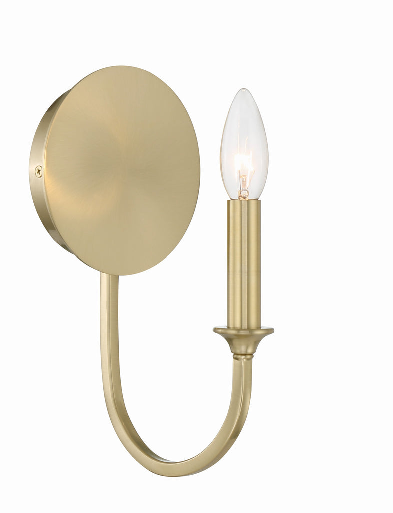 Payton 1 Light Vibrant Gold Sconce Wall Sconce Crystorama