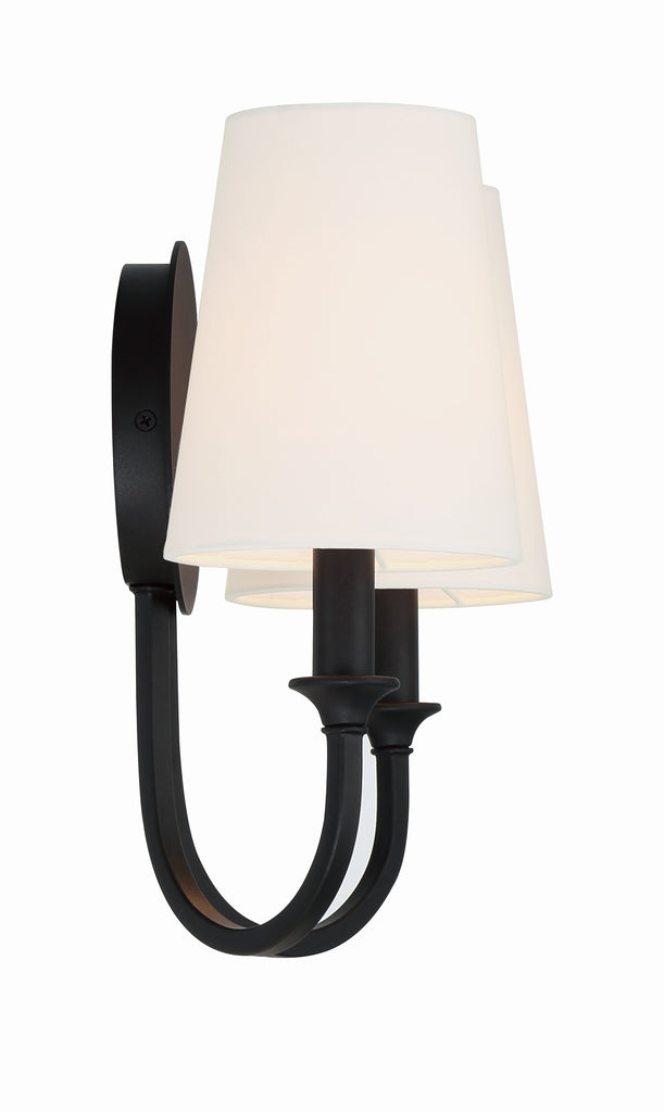 Payton 2 Light Black Forged Sconce Wall Sconce Crystorama