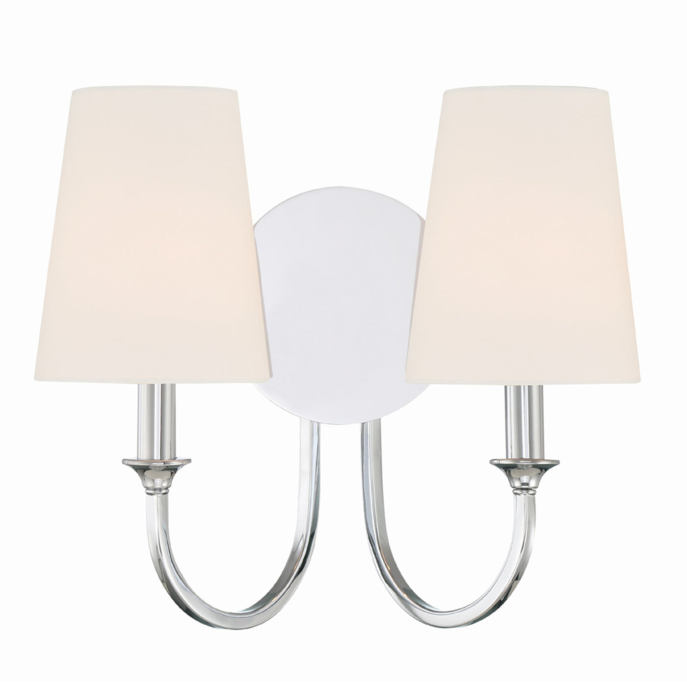 Payton 2 Light Polished Chrome Sconce Wall Sconce Crystorama