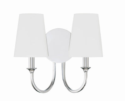 Payton 2 Light Polished Chrome Sconce Wall Sconce Crystorama