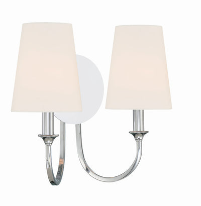 Payton 2 Light Polished Chrome Sconce Wall Sconce Crystorama