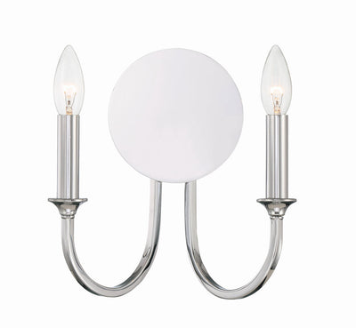 Payton 2 Light Polished Chrome Sconce Wall Sconce Crystorama