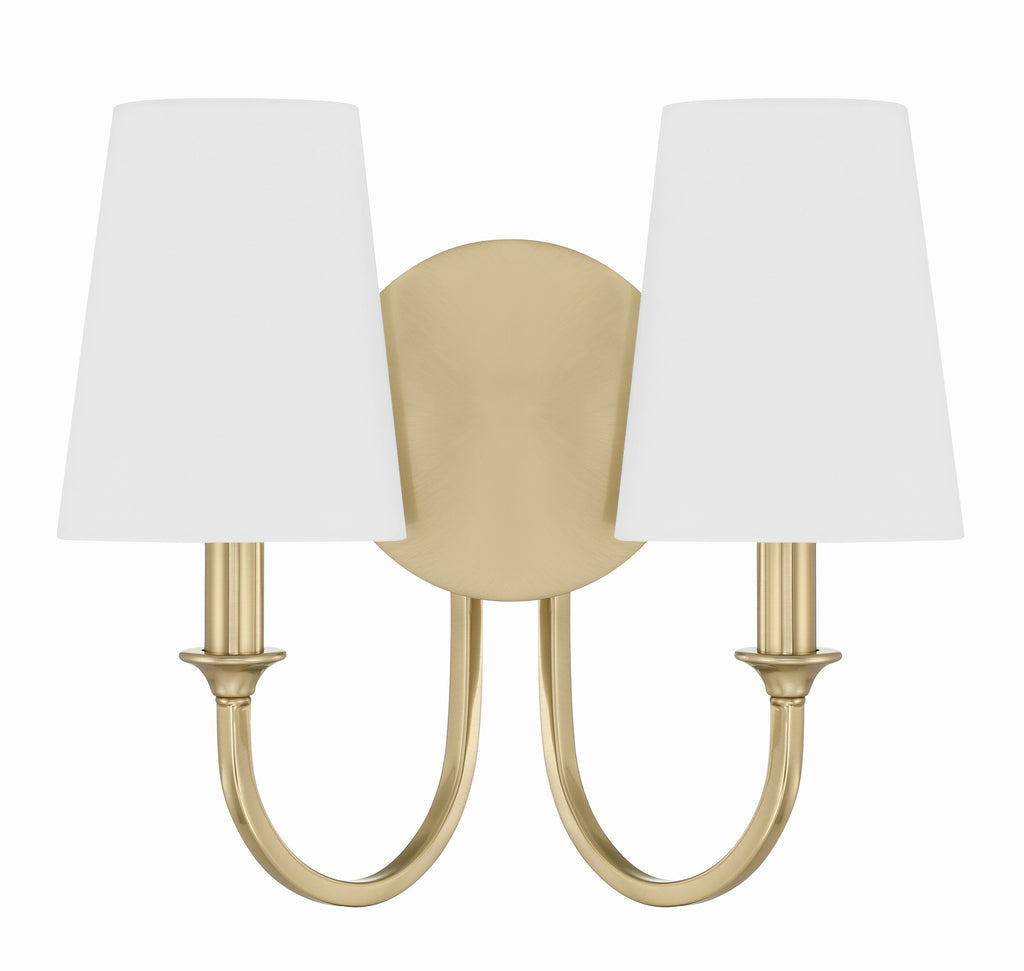 Payton 2 Light Vibrant Gold Sconce Wall Sconce Crystorama