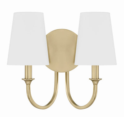 Payton 2 Light Vibrant Gold Sconce Wall Sconce Crystorama