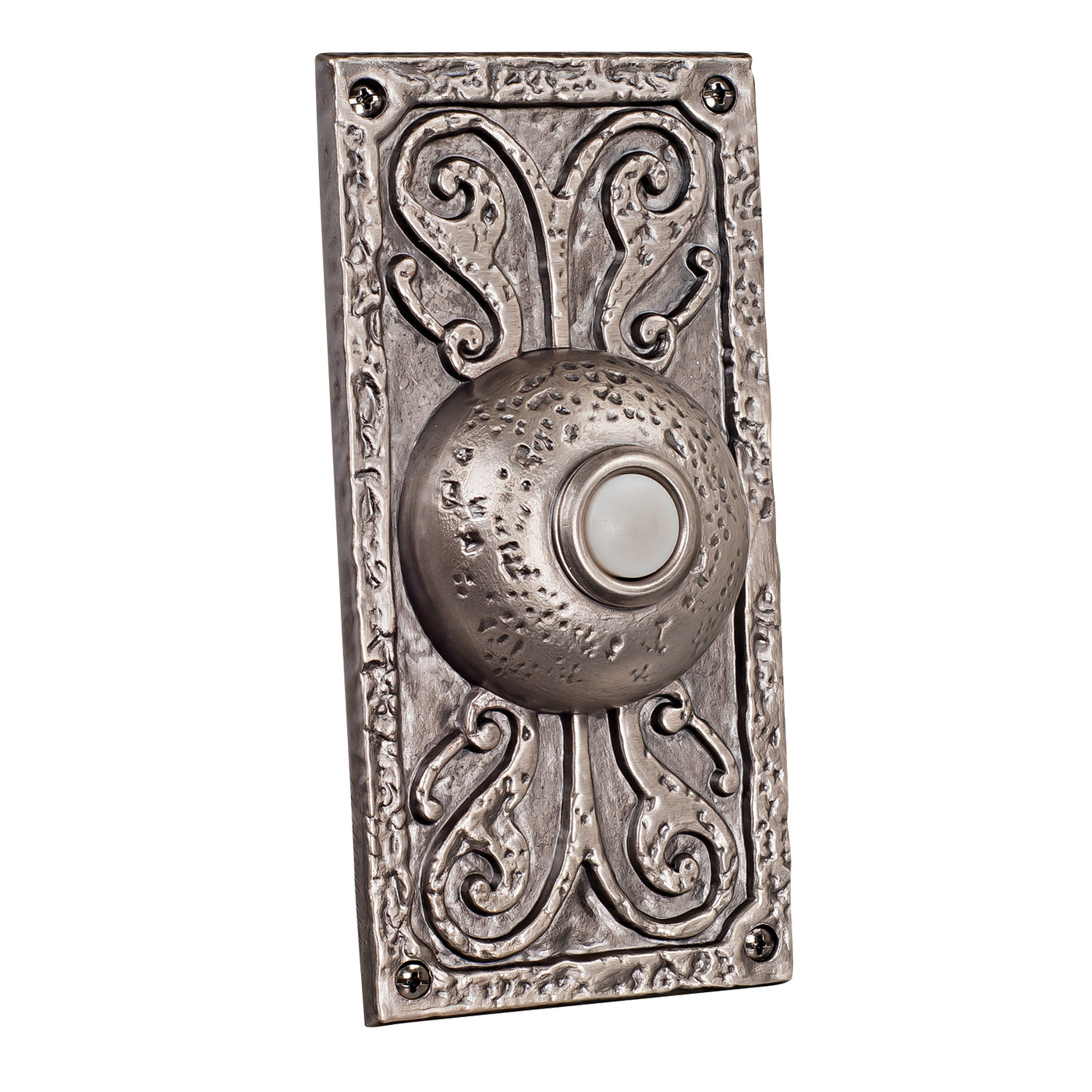 Surface Mount Designer LED Lighted Push Button in Antique Pewter Doorbell Button Craftmade