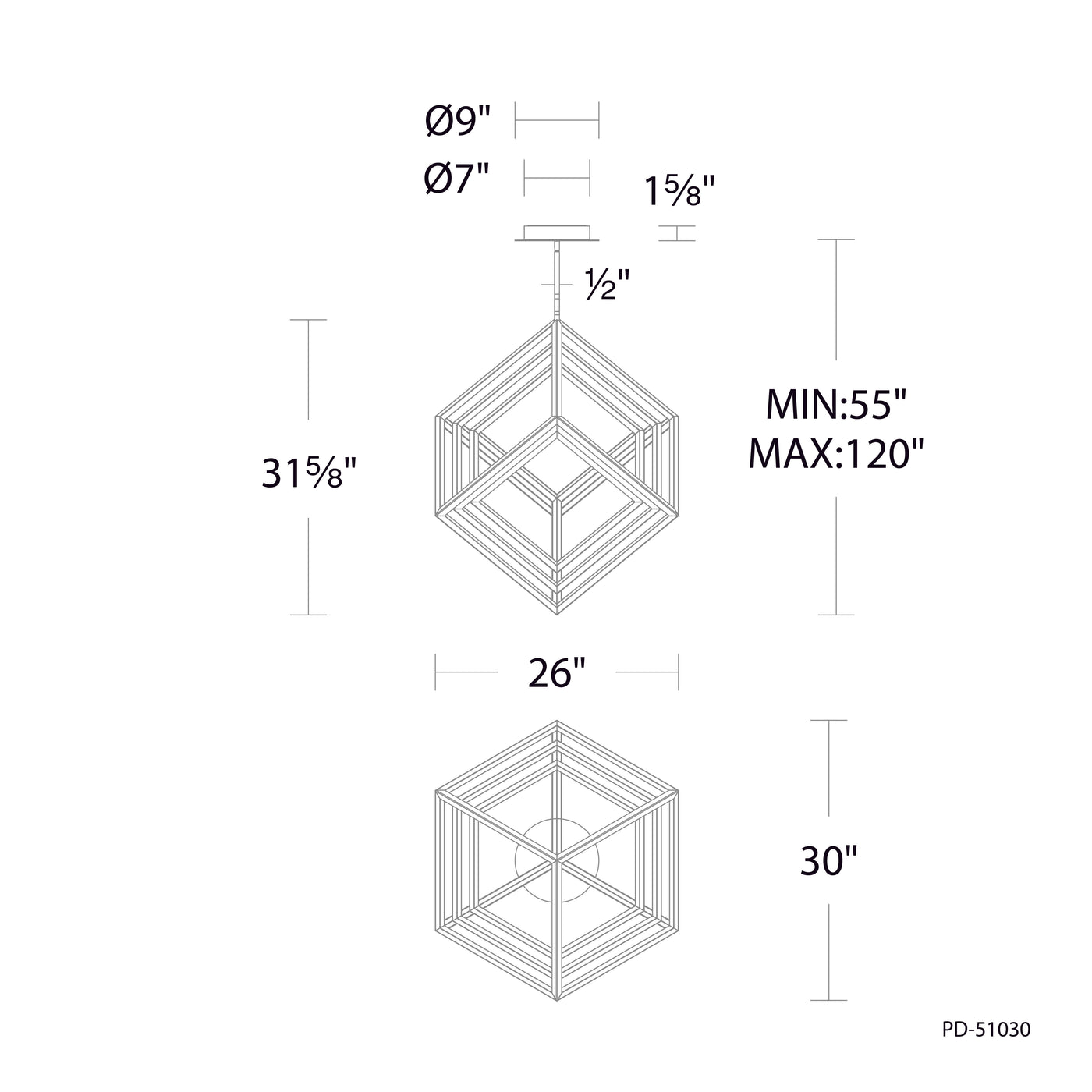 Atlas LED Chandelier Chandelier WAC Lighting