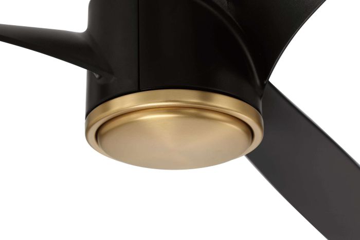 60" Phoebe in Flat Black/Satin Brass w/ Flat Black Blades Ceiling Fan CRAFTMADE