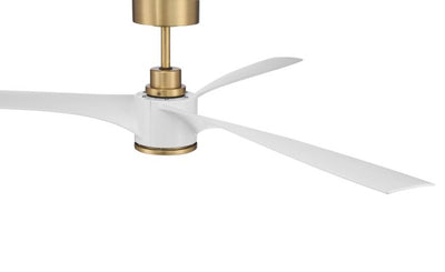 60" Phoebe in Satin Brass w/ White Blades Ceiling Fan CRAFTMADE