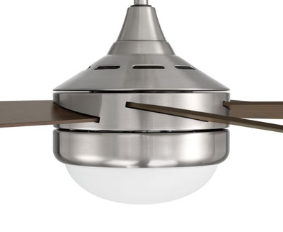 52" Phaze II 5-Blade in Brushed Polished Nickel w/ Walnut/Dark Oak Blades Ceiling Fan CRAFTMADE