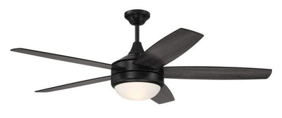 52" Phaze II 5-Blade in Flat Black w/ Flat Black/Greywood Blades Ceiling Fan CRAFTMADE