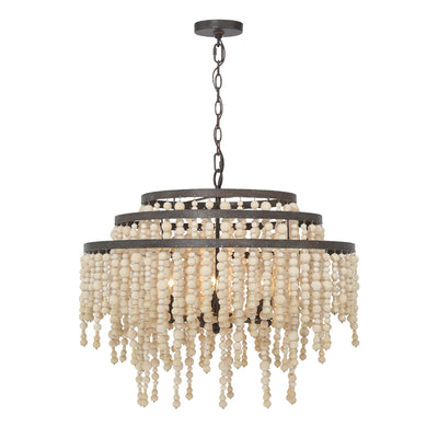 Poppy 6 Light Forged Bronze Chandelier Chandelier Crystorama