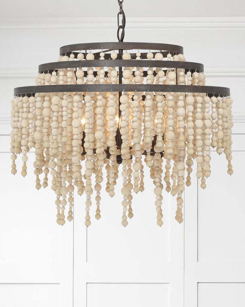 Poppy 6 Light Forged Bronze Chandelier Chandelier Crystorama