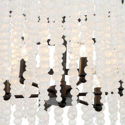 Poppy 6 Light Matte Black Chandelier Chandelier Crystorama