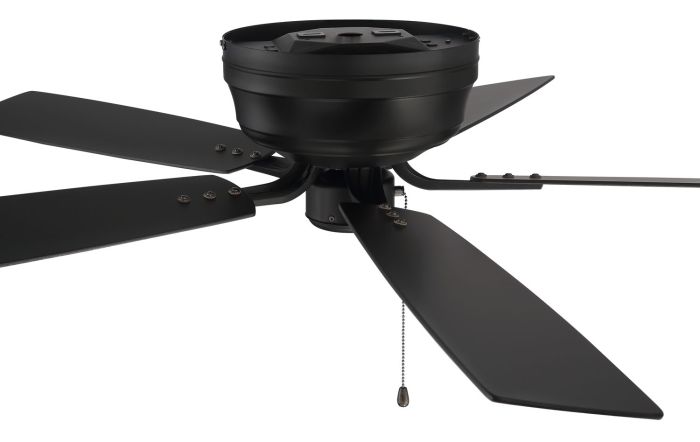 52" Pro Plus Hugger in Flat Black  w/ Flat Black/Greywood Blades Ceiling Fan CRAFTMADE