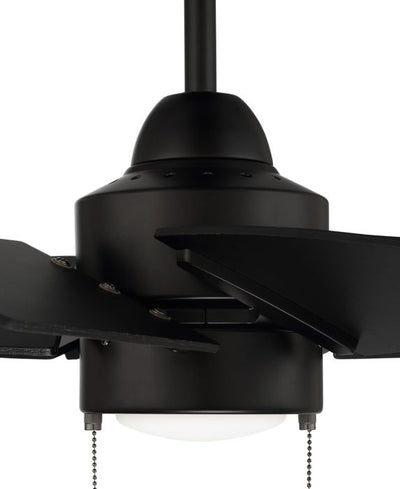 24" Propel II Indoor/Outdoor (Damp) in Flat Black w/ Flat Black Blades Ceiling Fan CRAFTMADE