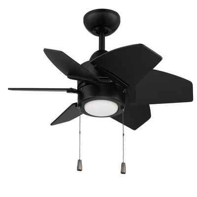 24" Propel II Indoor/Outdoor (Damp) in Flat Black w/ Flat Black Blades Ceiling Fan CRAFTMADE