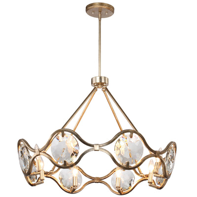 Quincy 8 Light Distressed Twilight Chandelier Chandelier Crystorama