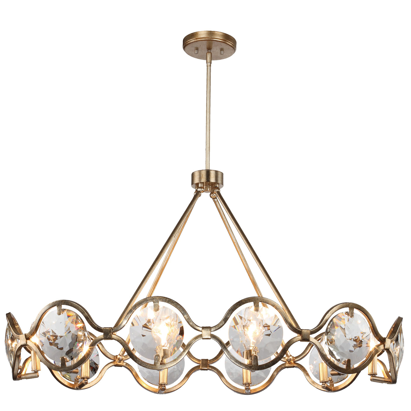 Quincy 10 Light Distressed Twilight Chandelier Chandelier Crystorama