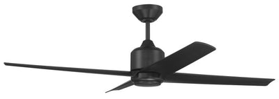 52" Quell Fan, Flat Black Finish, Flat Black Blades. LED Light, WIFI and Control Included Ceiling Fan CRAFTMADE