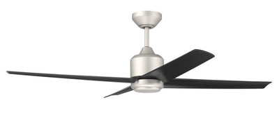 52" Quell Fan, Painted Nickel Finish, Flat Black Blades. LED Light, WIFI and Control Included Ceiling Fan CRAFTMADE