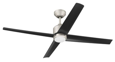 52" Quell Fan, Painted Nickel Finish, Flat Black Blades. LED Light, WIFI and Control Included Ceiling Fan CRAFTMADE