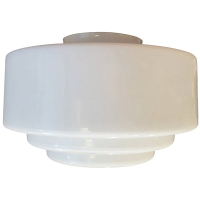 10 Inch Mid-Century Modern Milk Glass Light Shade (4 1/4 Inch Fitter) GLASS SHADE COPPER MOUNTAIN HARDWARE