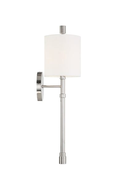 Rachel 1 Light Polished Nickel Sconce Wall Sconce Crystorama