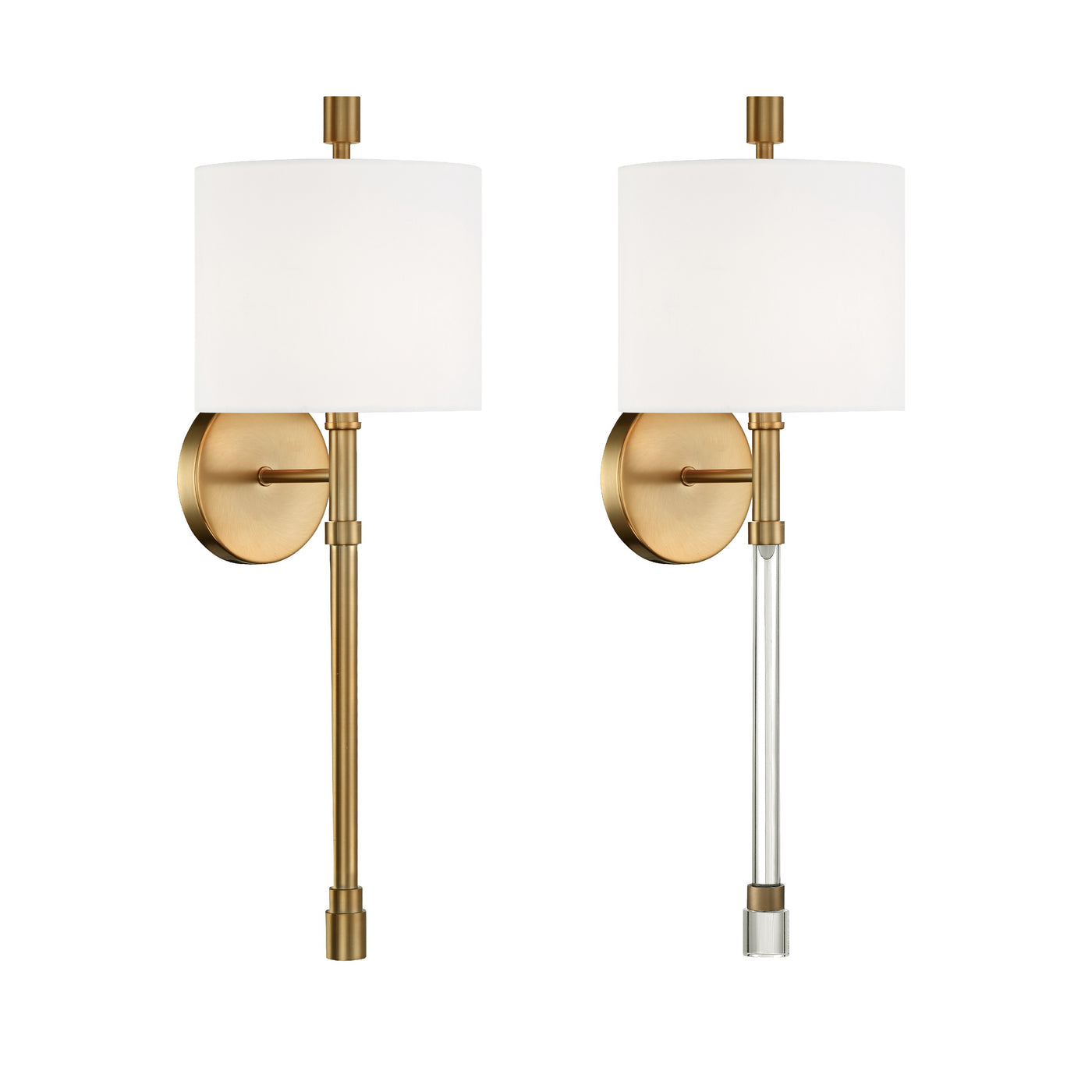 Rachel 1 Light Vibrant Gold Sconce Wall Sconce Crystorama