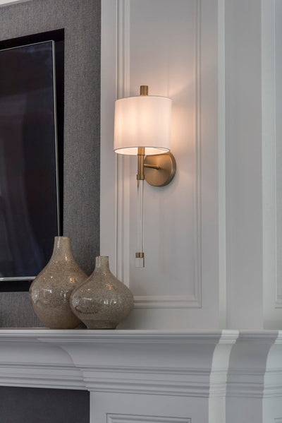 Rachel 1 Light Vibrant Gold Sconce Wall Sconce Crystorama