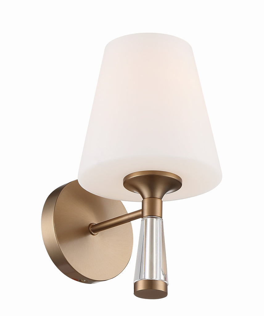 Ramsey 1 Light Vibrant Gold Sconce Wall Sconce Crystorama