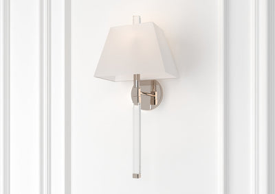 Renee 1 Light Polished Nickel Sconce Wall Sconce Crystorama