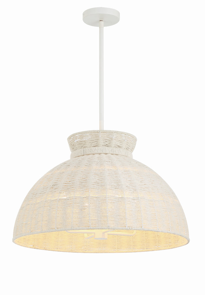 Reese 4 Light Matte White Chandelier Chandelier Crystorama